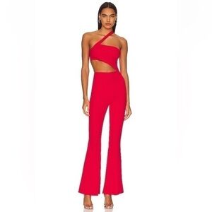 REVOLVE SUPERDOWN EMILIE CUT OUT JUMPSUIT IN RED